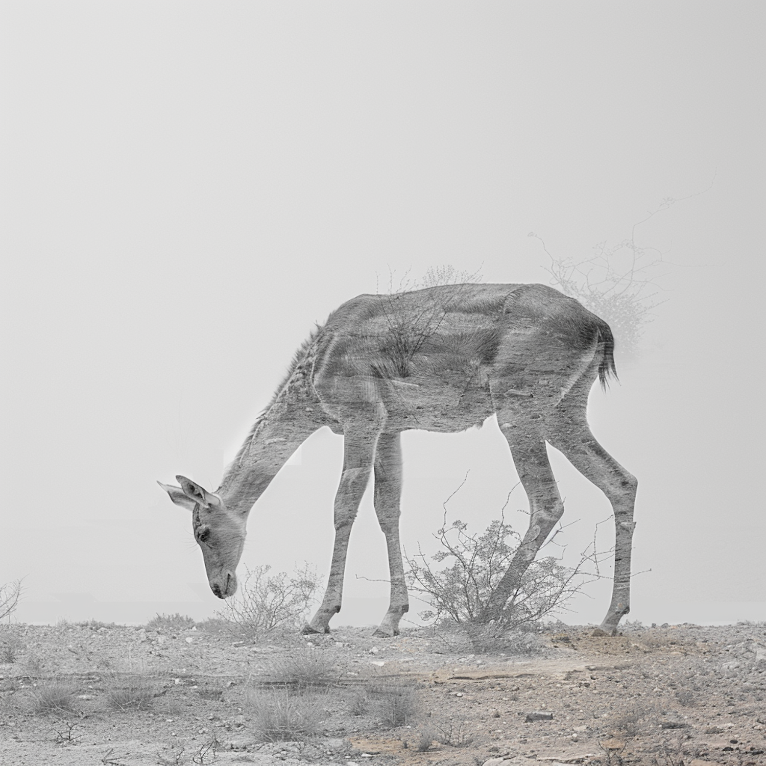 Surreal Giraffe Landscape