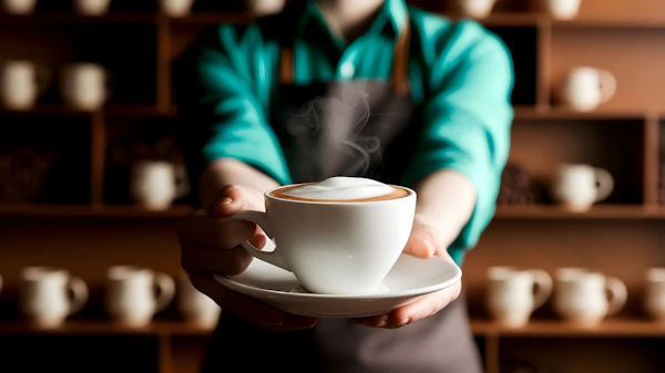 Barista Serving Coffee