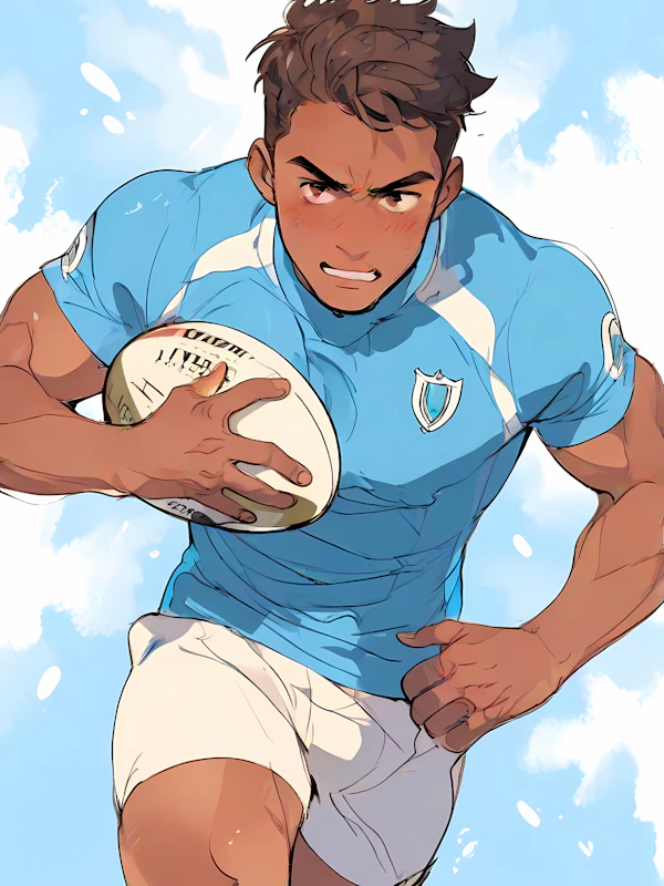 Rugby Player in Action