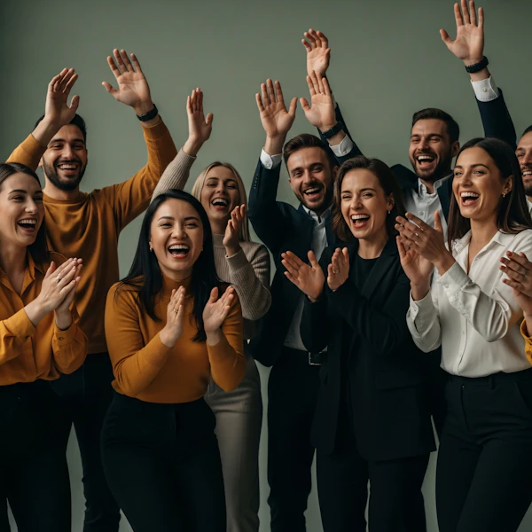 Joyful Group Celebration