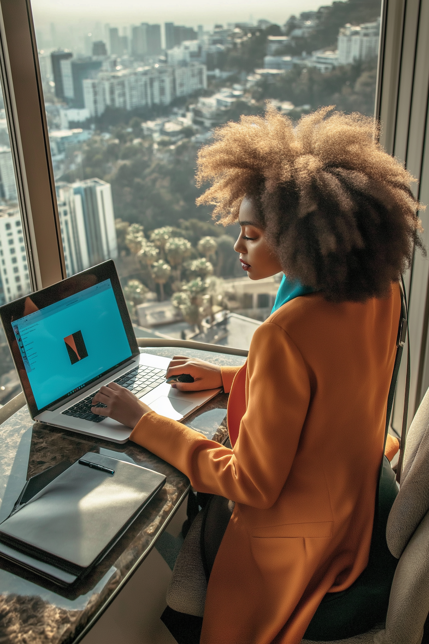 Woman Working by Window