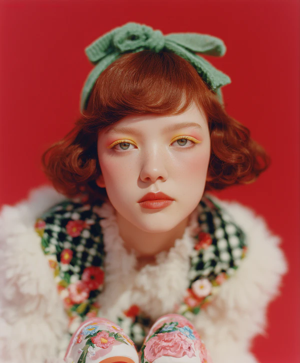 Vivid Floral Portrait