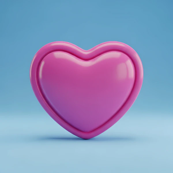 Glossy Pink Heart