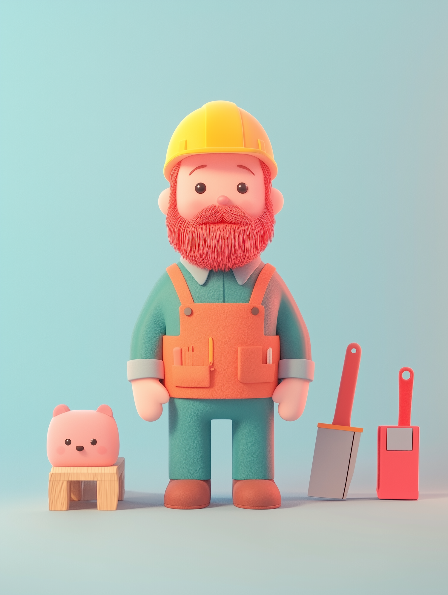 Jolly Construction Worker Illustration