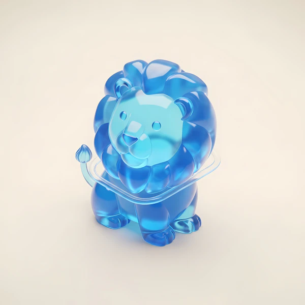 Translucent Blue Lion