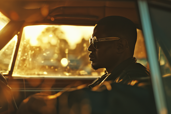 Sunset Contemplation in Silhouette