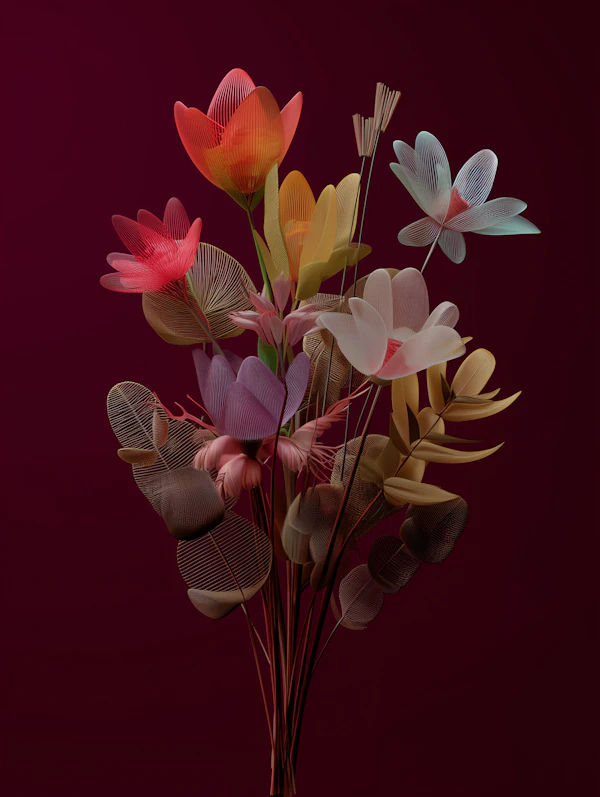 Abstract Floral Bouquet