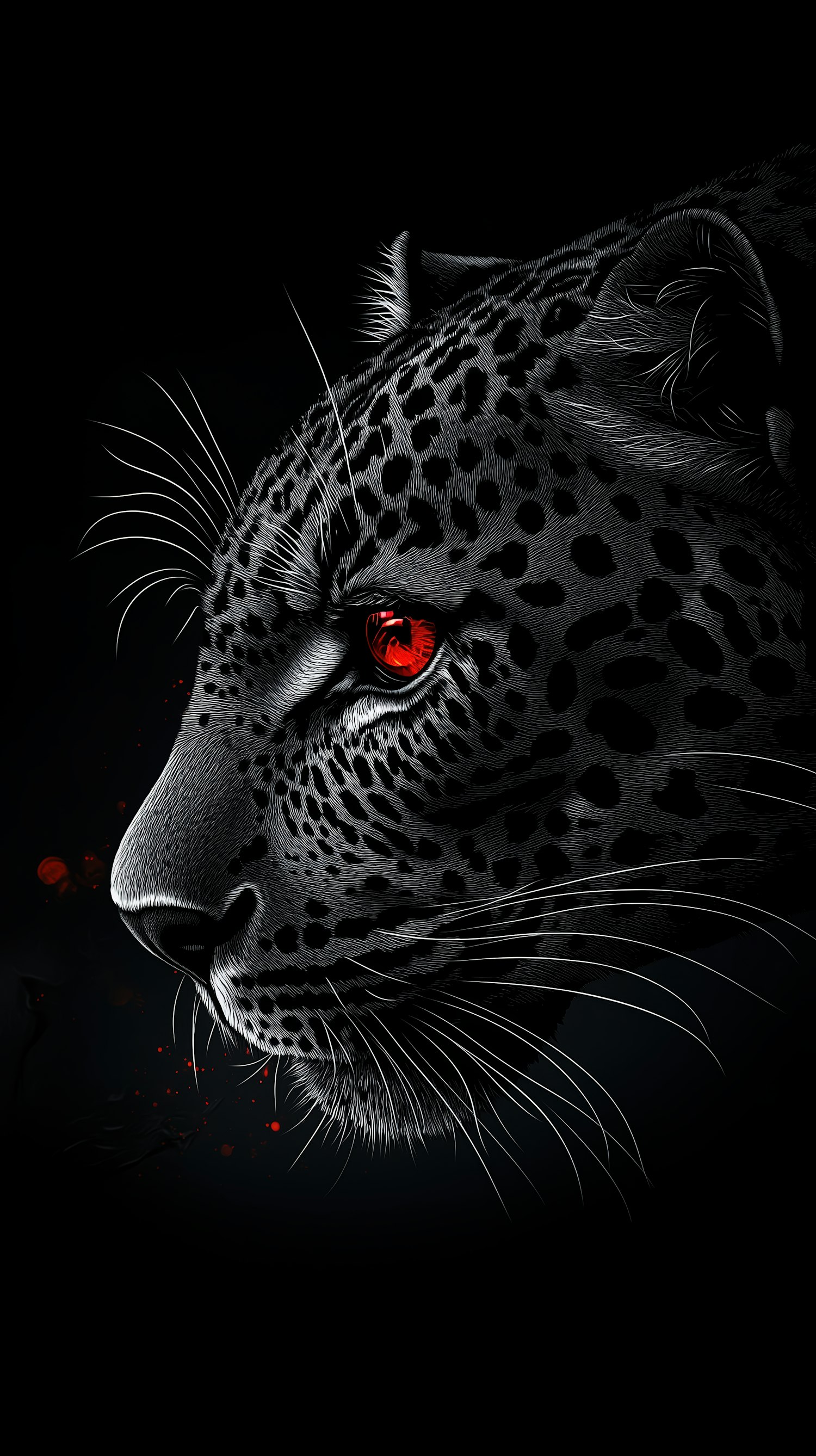 Leopard with Red Eye