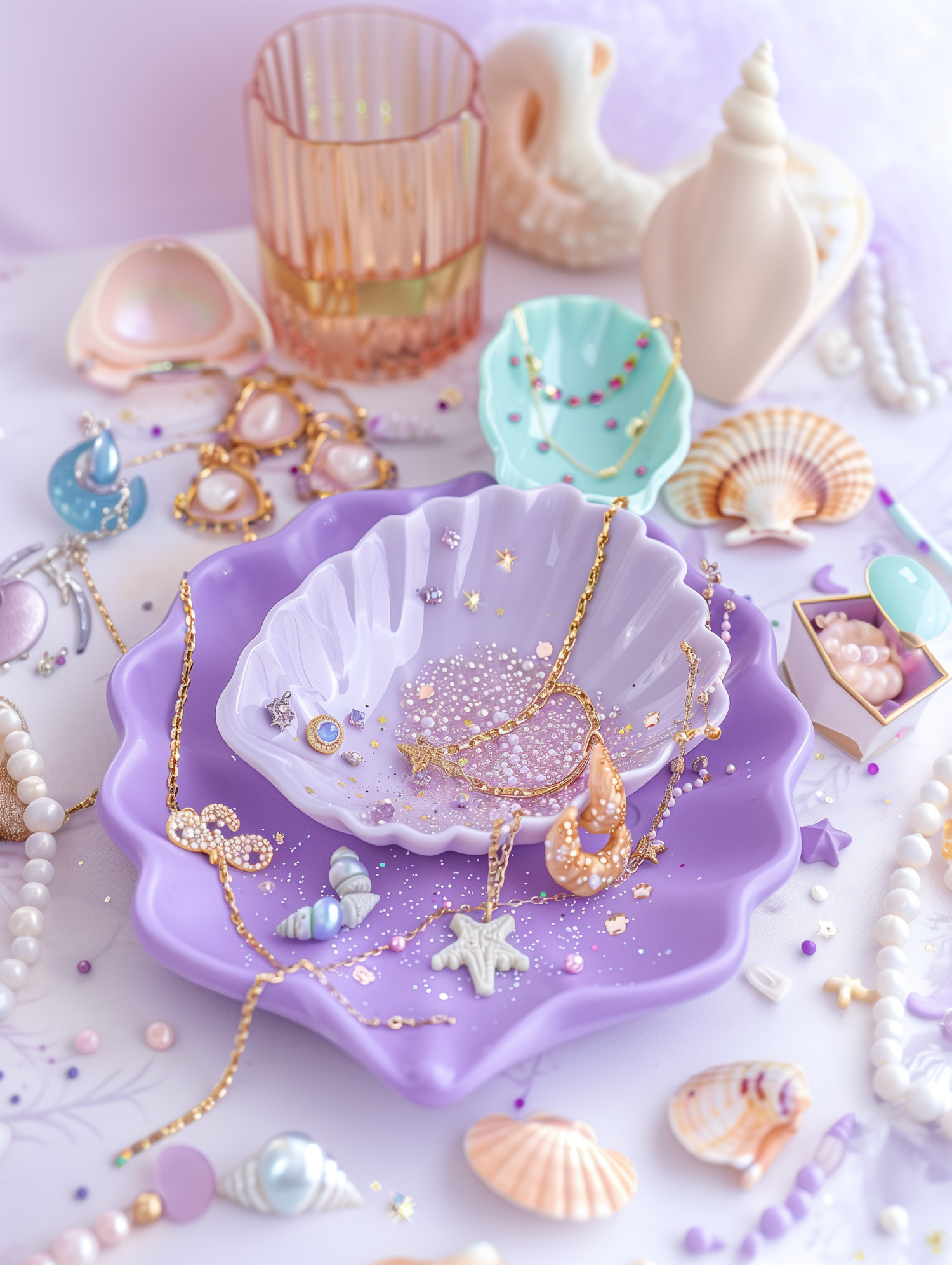 Enchanting Pastel Jewelry Display