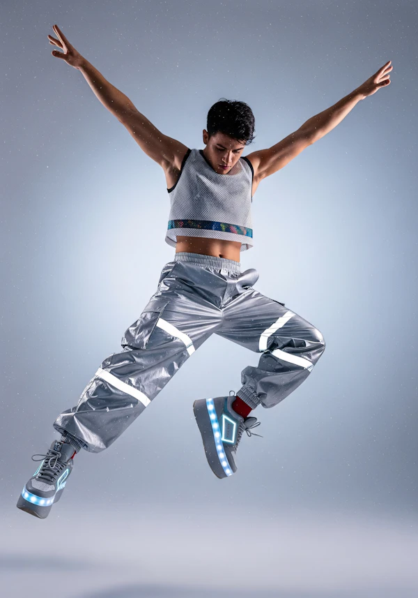 Futuristic Jump Pose