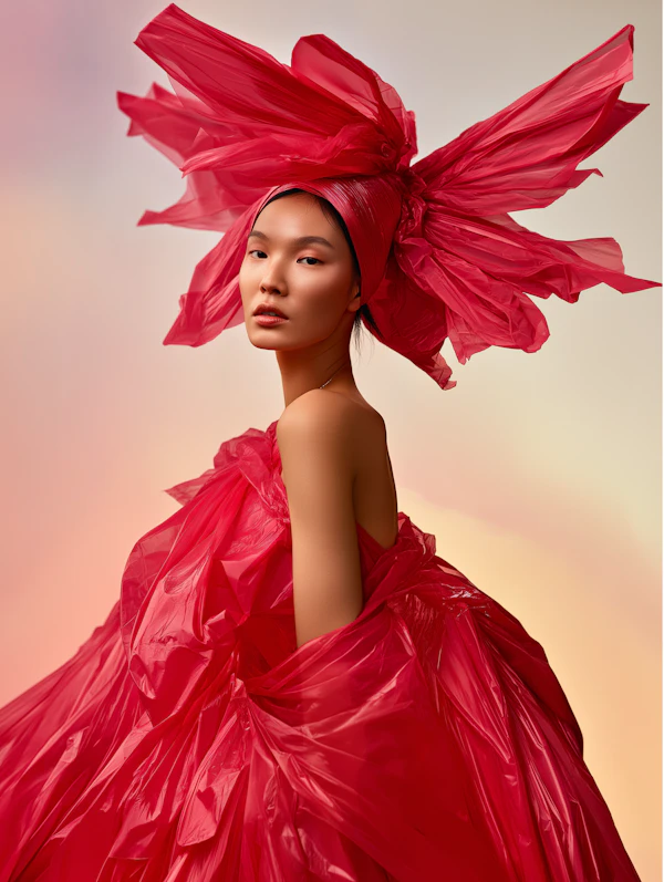 Avant-Garde Red Portrait