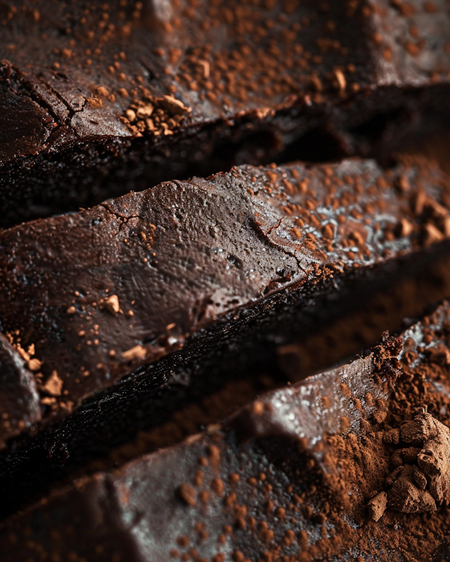 Freshly Baked Brownies Close-up