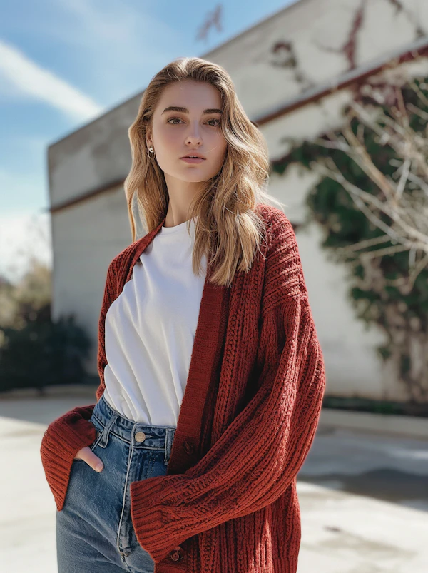 Serene Young Woman in Nature