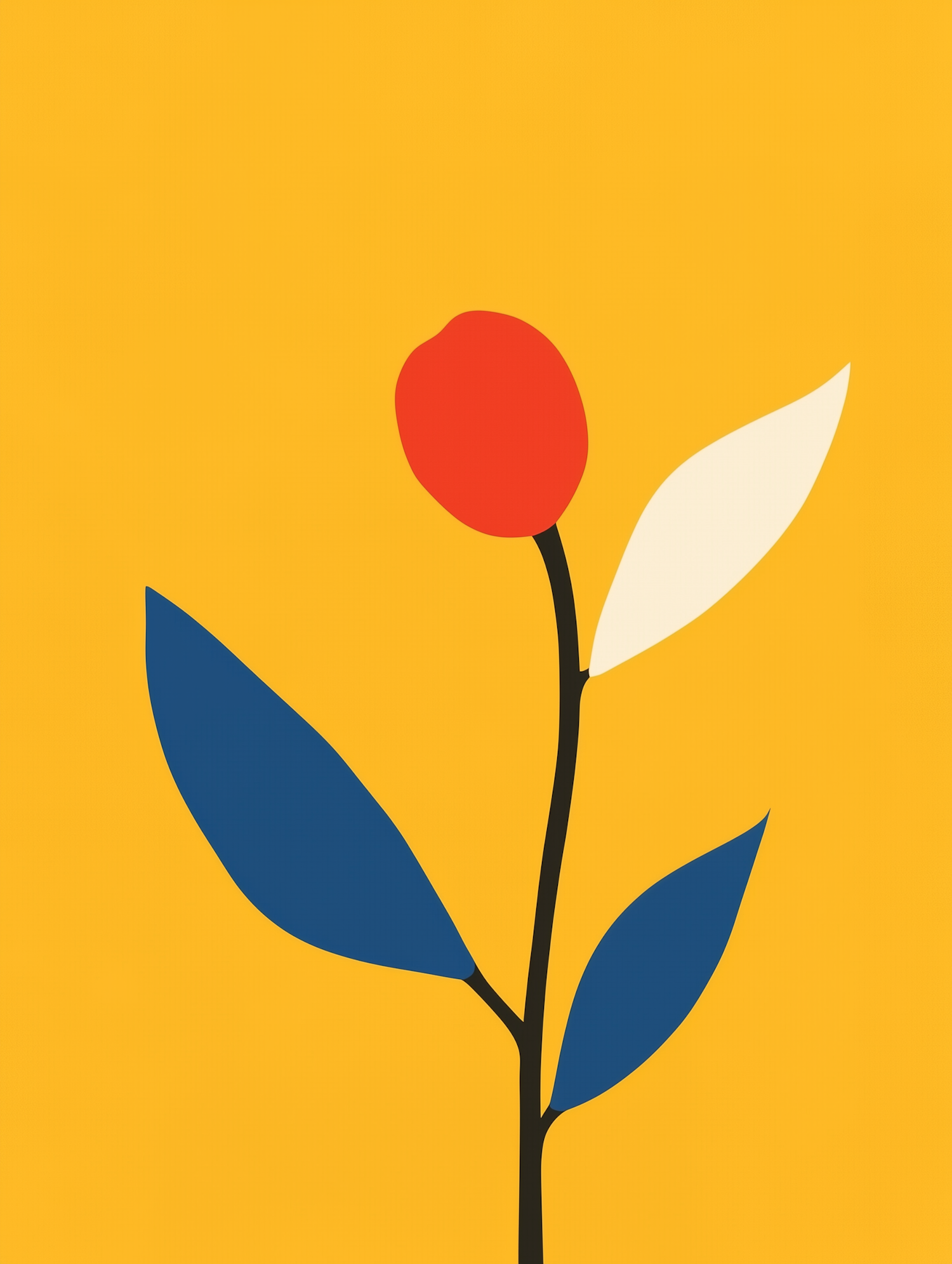 Stylized Minimalistic Flower Illustration