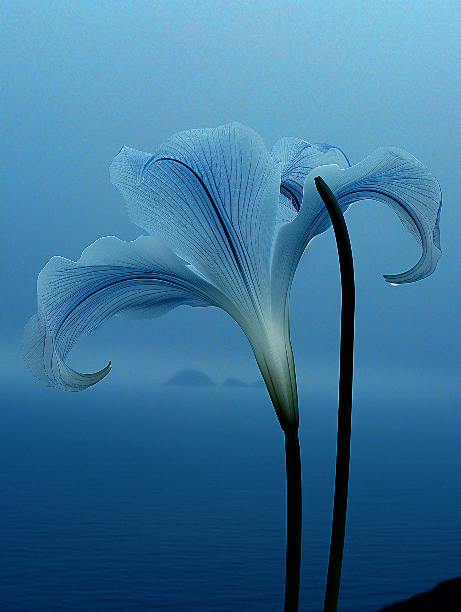 Serene Blue Flower