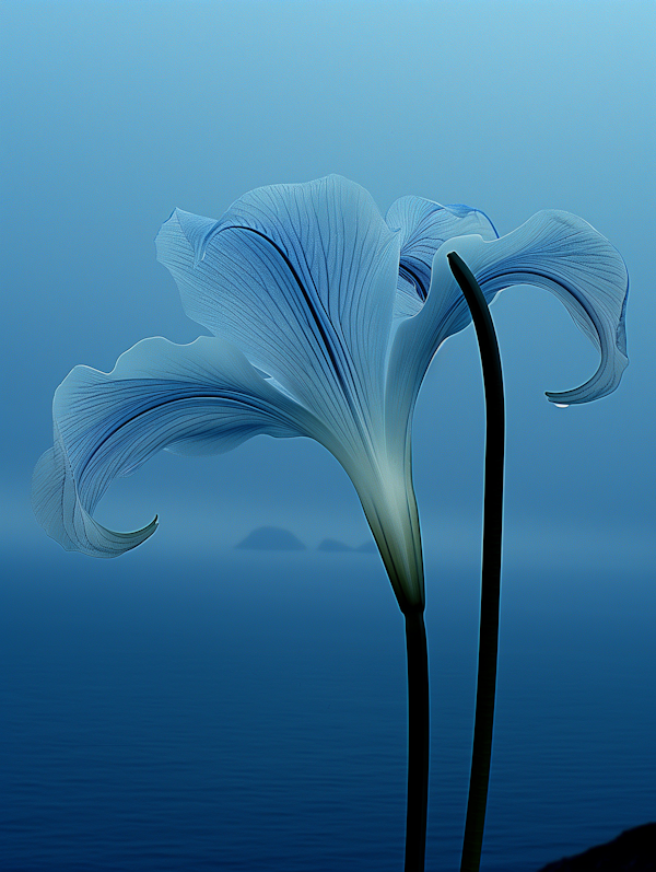 Serene Blue Flower