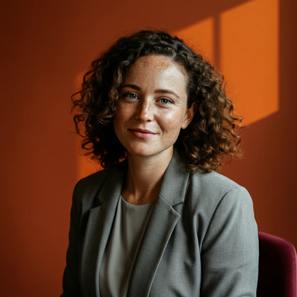Portrait of a Woman with Curly Hair