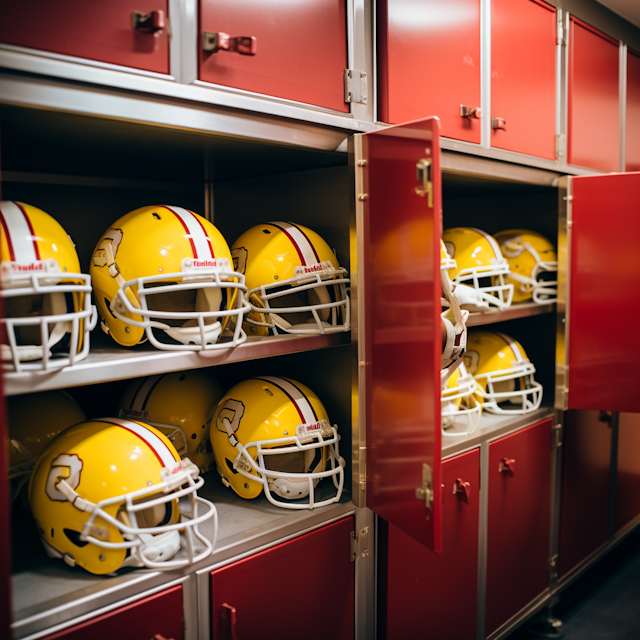 Gridiron Readiness: A Glimpse into the Locker Room