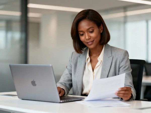 Professional Woman at Desk