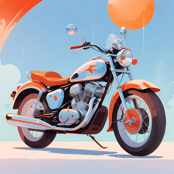 Retro Cruiser Motorcycle