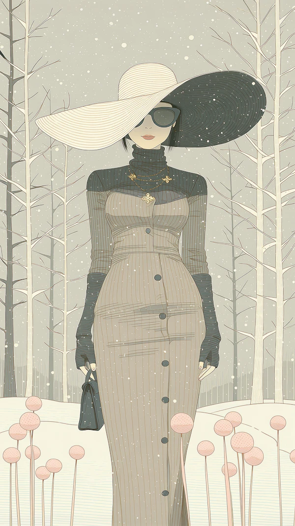 Stylish Winter Scene
