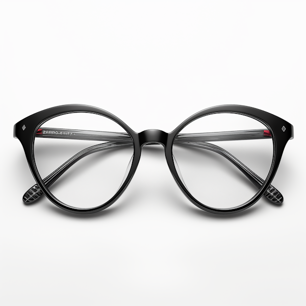 Modern Black-Rimmed Eyeglasses