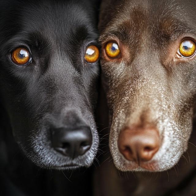 Close-up of Two Dogs