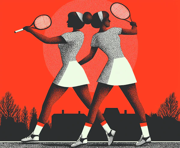 Stylized Tennis Players Profile