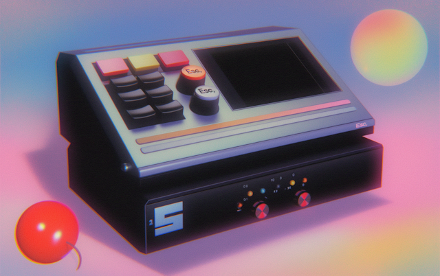 Retro-Futuristic Gaming Console