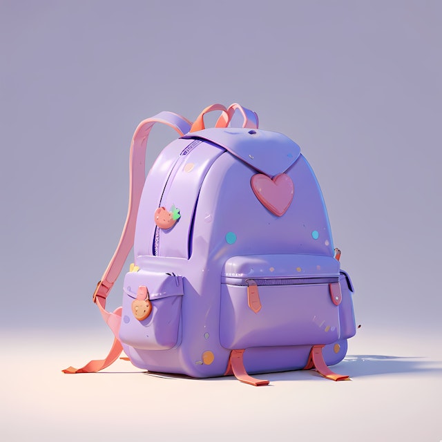 Pastel Backpack with Playful Patches