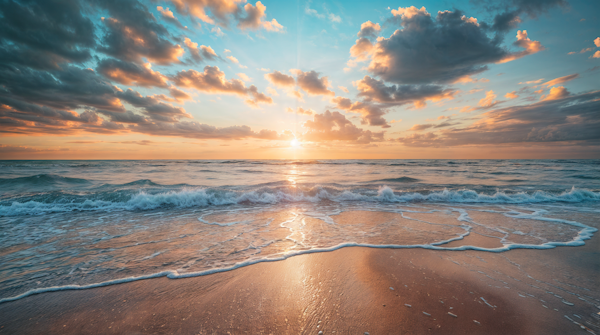 Tranquil Beach Sunset