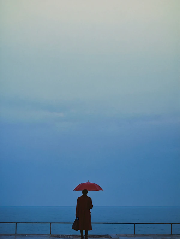 Solitary Figure by Sea