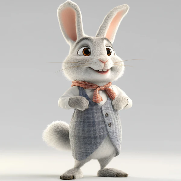 Charming Animated Rabbit