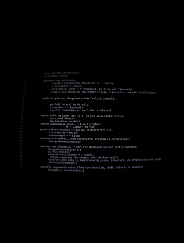 Code on Dark Background