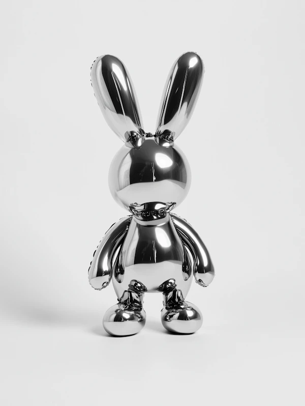 Metallic Rabbit Sculpture