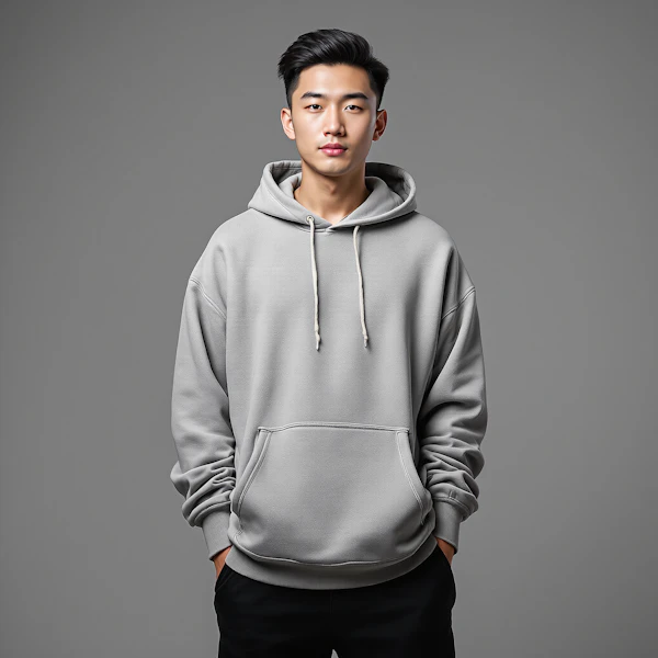 Young Man in Hoodie
