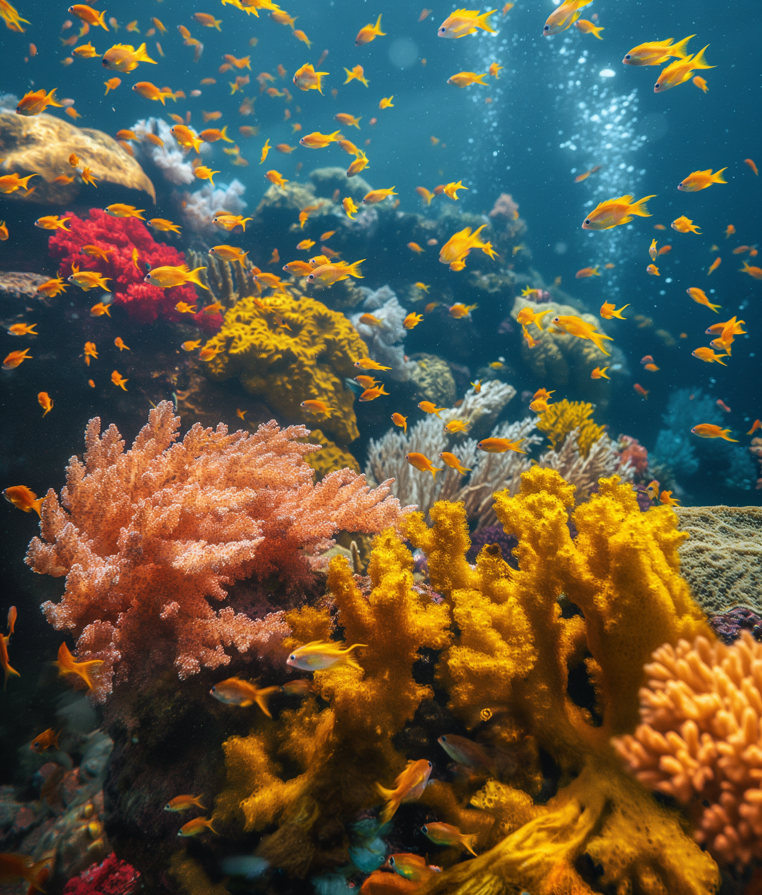 Vibrant Underwater Coral Reef Life