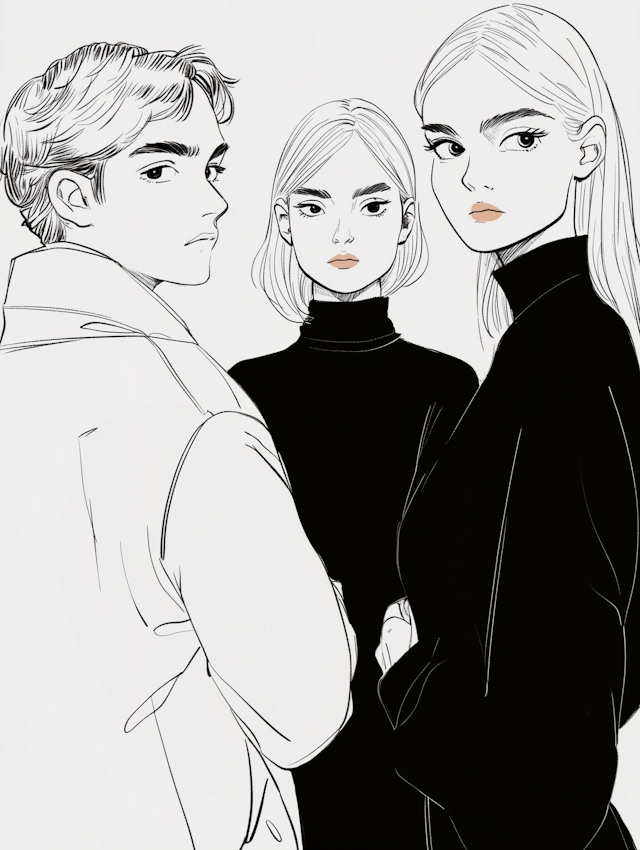 Monochromatic Portrait Trio