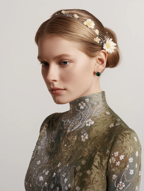Elegant Floral Portrait
