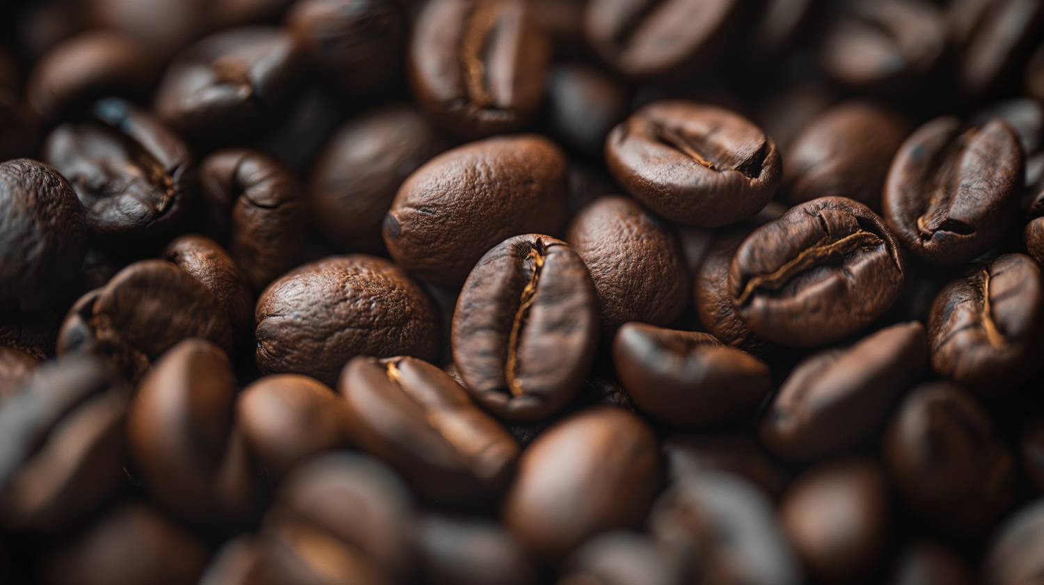 Close-Up of Freshly Roasted Coffee Beans