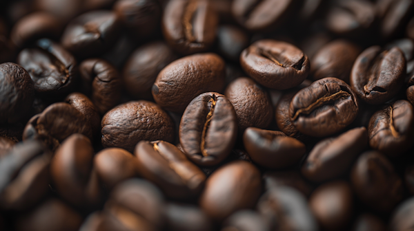 Close-Up of Freshly Roasted Coffee Beans