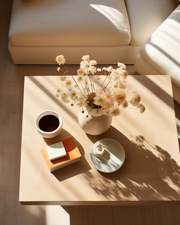 Tranquil Morning Coffee Table Scene
