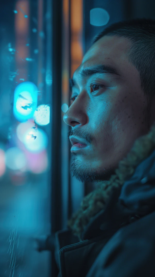 Contemplative Man by the Window