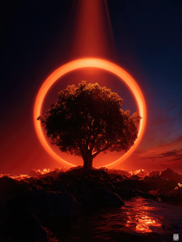 Mystical Tree Silhouette