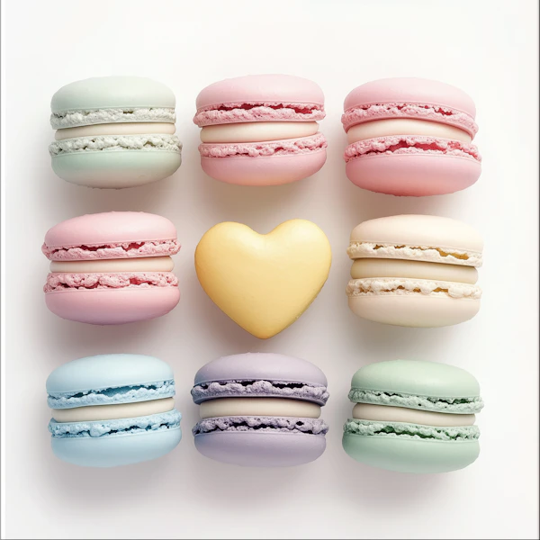 Pastel Macarons Display
