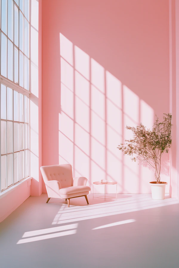Minimalist Pink Room