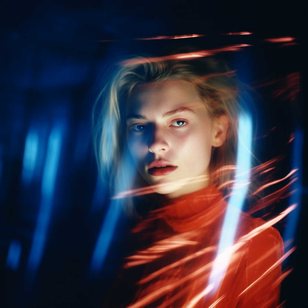Dramatic Portrait with Light and Color Photo on Lummi