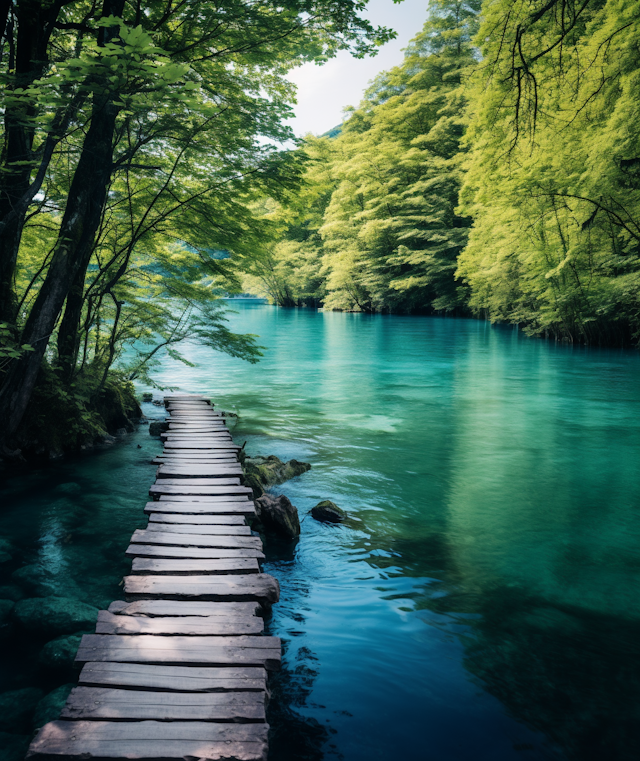 Tranquil Turquoise Waters Pathway