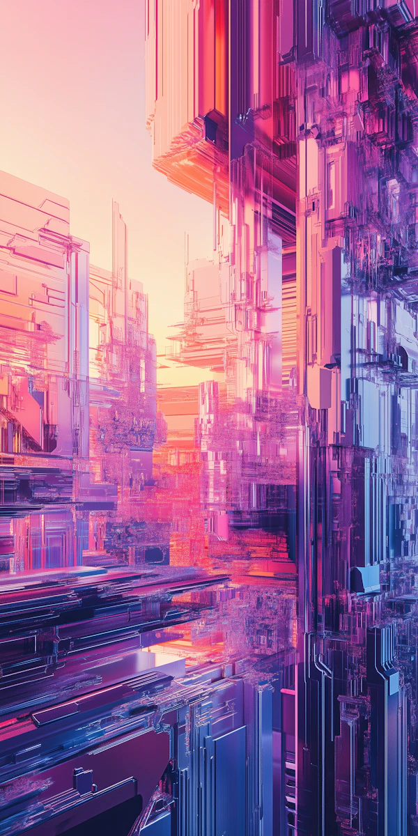 Futuristic Cityscape Art