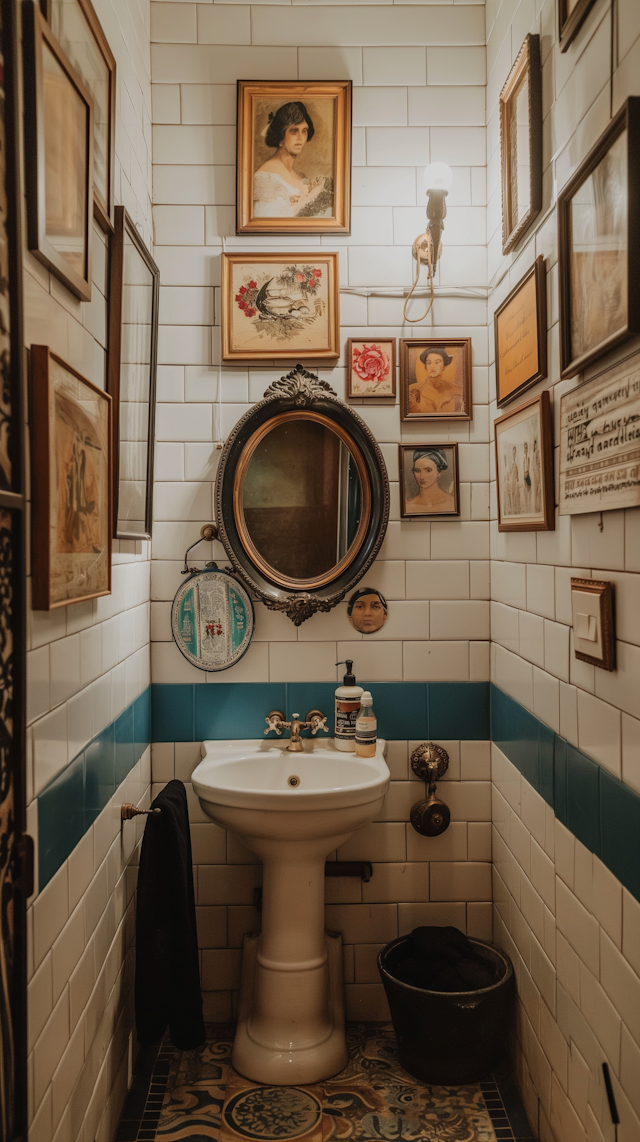 Vintage-Style Eclectic Bathroom